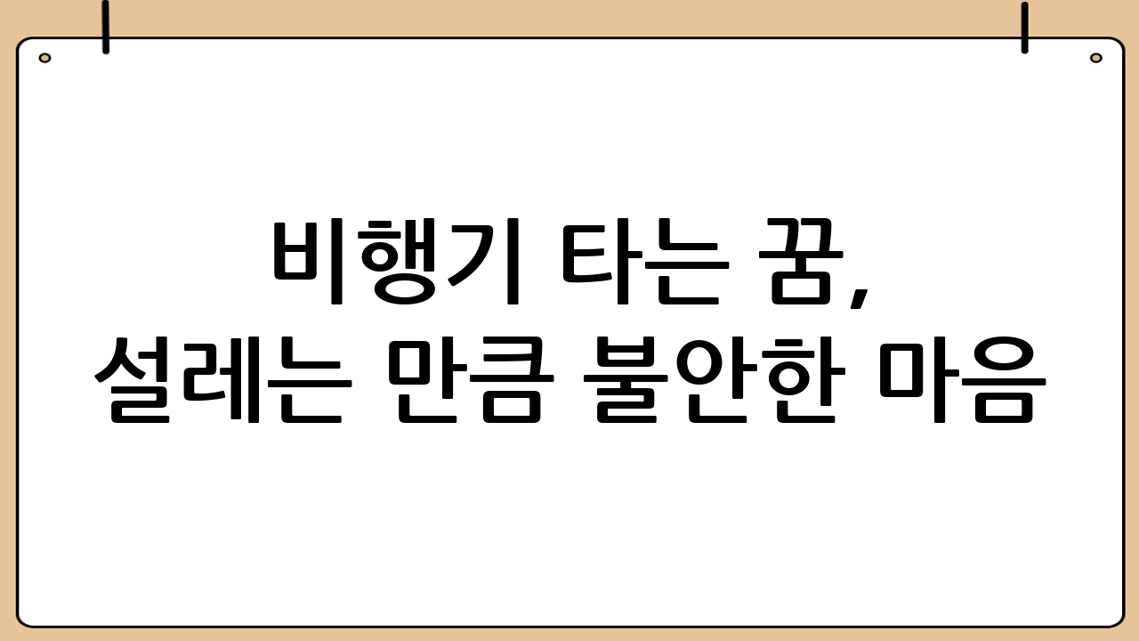 비행기 타는 꿈, 설레는 만큼 불안한 마음? 꿈 해몽과 여행자보험의 중요성