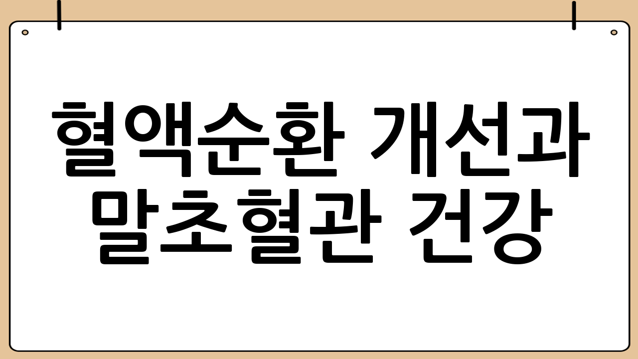 혈액순환 개선과 말초혈관 건강: 혈액순환에 좋은 음식과 ABI 검사의 중요성