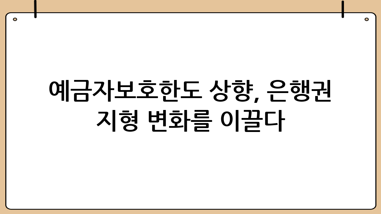 예금자보호한도 상향, 은행권 지형 변화를 이끌다: 정기예금 이탈과 적금 쏠림 현상 심층 분석