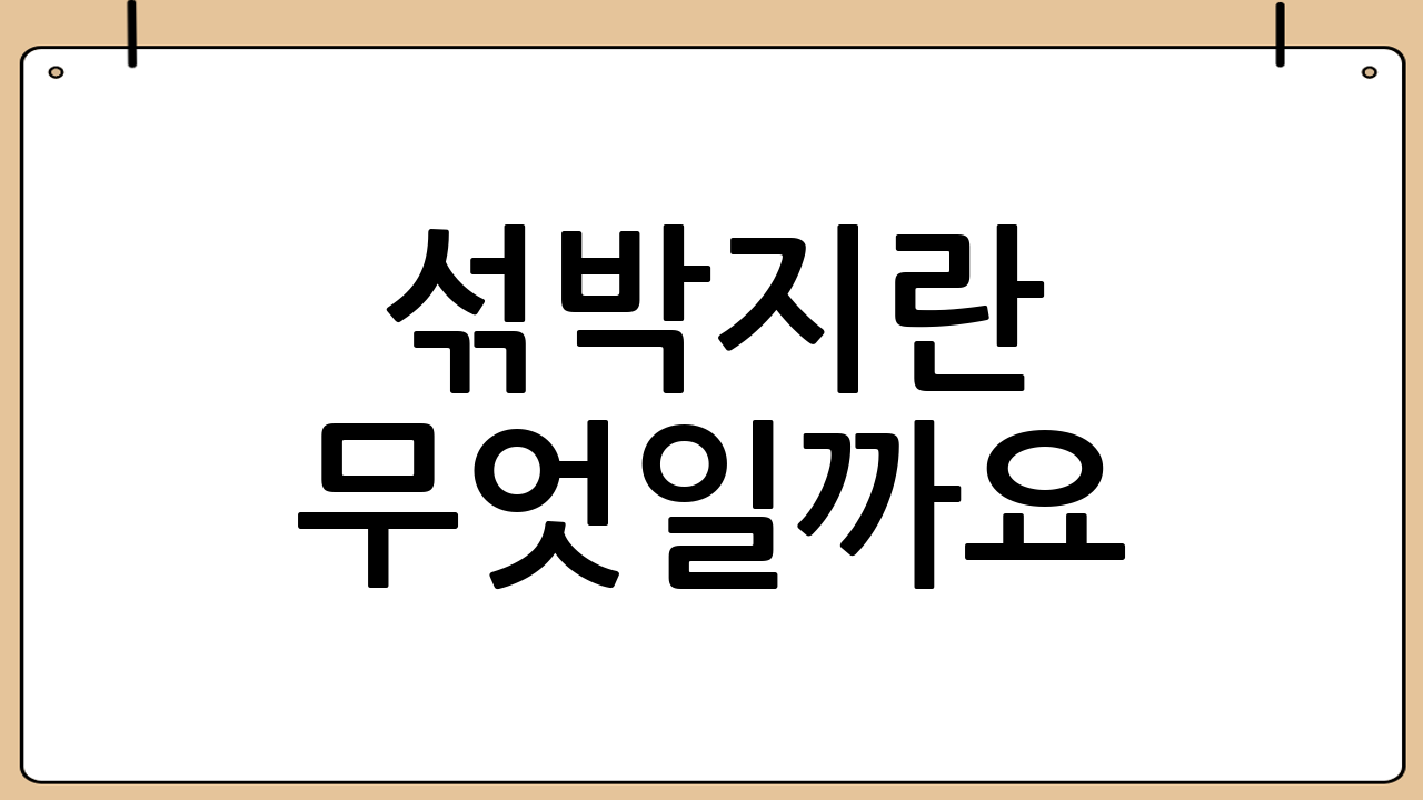 섞박지란 무엇일까요? 🤔