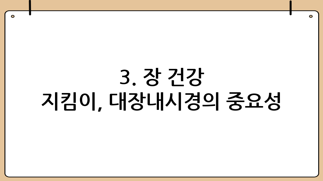 3. 장 건강 지킴이, 대장내시경의 중요성 🩺