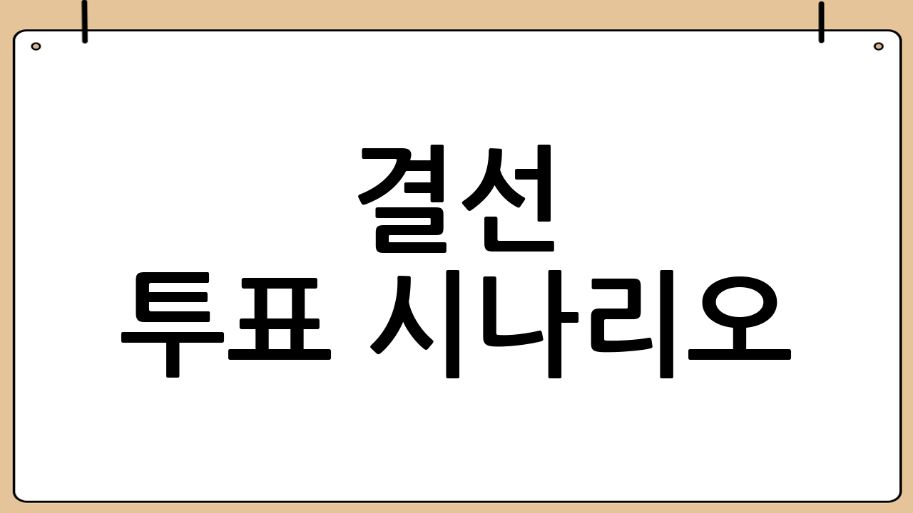 결선 투표 시나리오: 하야시의 역전 가능성